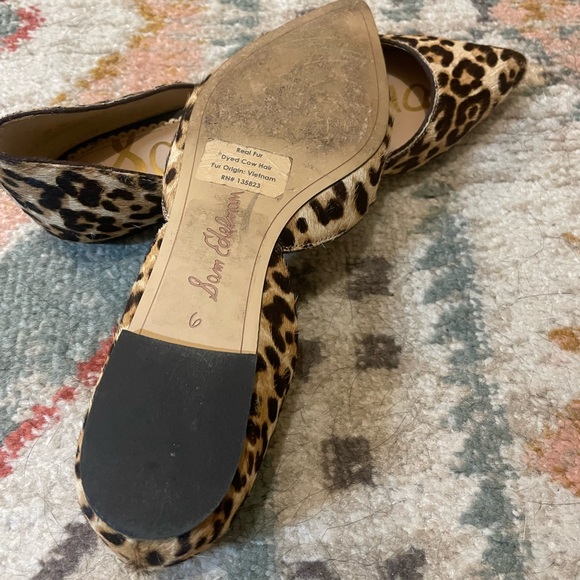 Sam Edelman Pointed Leopard Print Flat - Picture 3 of 3